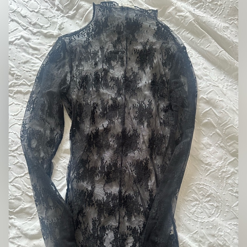 Free people lace long sleeve top NWT